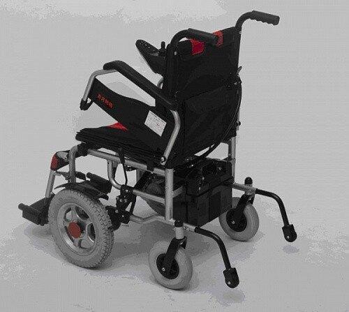 Кресло-коляска Мега-Оптим PR110 A-46 с электроприводом (сине-черная) — фото 2